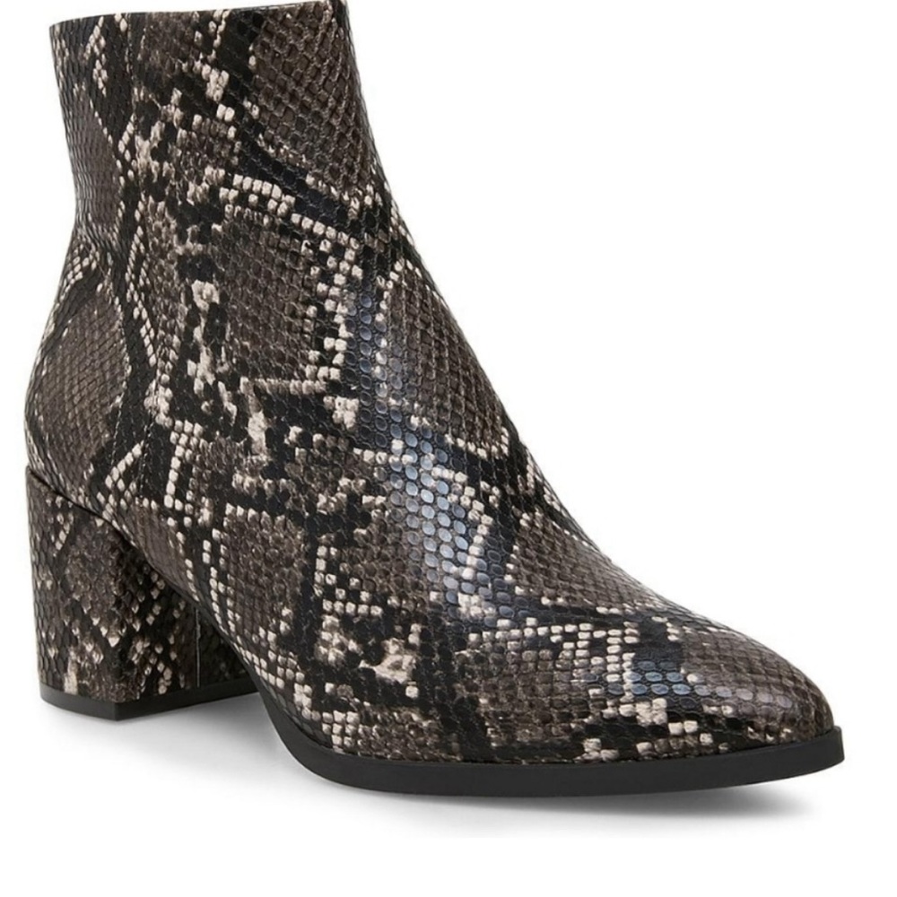 Madden girl booties in snake print